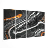 Marble Lava 4 Pieces Mega Glass Wall Art (59"x36") | Insigne Art Design.